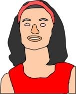 Head People Lady Woman Girl Ribbon Style Hair