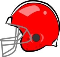 red helmet on a white background