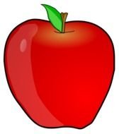 red apple for clipart
