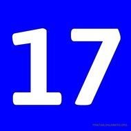 Number 17 Printable Numbers 1 50 Blue