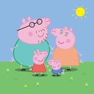 painted family of cartoon Peppa Pig
