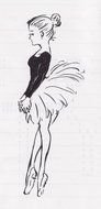 Ballet Dancer girl drawing