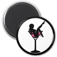 Clipart of Girl in martini glass