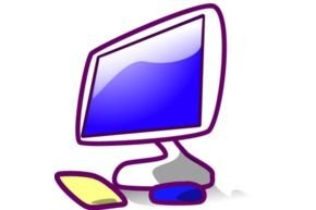 Computer Screen Keyboard Mouse Icon Vector
