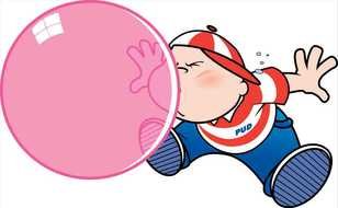 Clipart of Bubble gum and boy