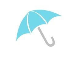 Clip art of Blue Umbrella