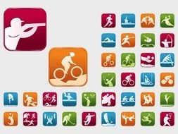 Sports, set of colorful Icons