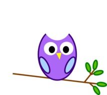 Purple Modified Owl At Clkercom Vector Online