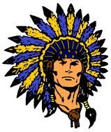 clipart of the Indian Warrior logo