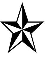 black and white star as a picture for clipart