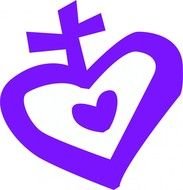 Clip art of purple heart