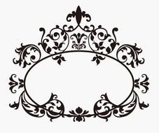 Victorian Flower Silhouette Baroque Vector Floral