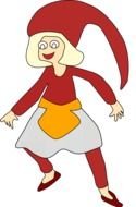 Clip Art of Christmas Girl