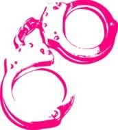 painted pink handcuffs