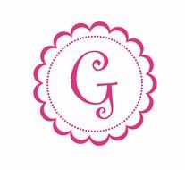 clipart with serrated circle edges and letter