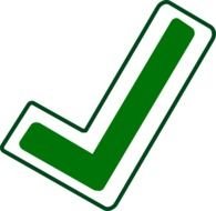 Clipart of the green tick symbol