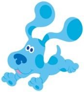 Blue dog drawing