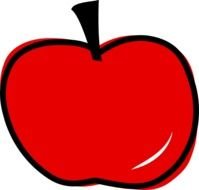 Clipart of Cute red Apple