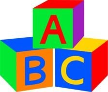 Alphaber on cubes clipart