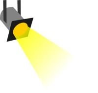 Clipart of Yellow spotlight