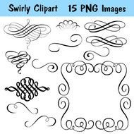 Swirl Wedding Digital Flourish Calligraphy