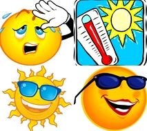 variety of the sun as a picture for clipart