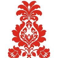 clipart of the red Damask Design