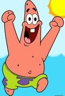 happy Patrick Star drawing