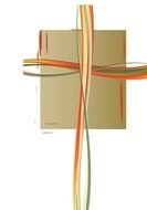 multicolored cross on the background of the book