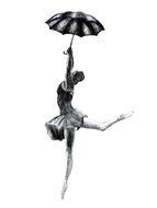 ballet dancer with umbrella