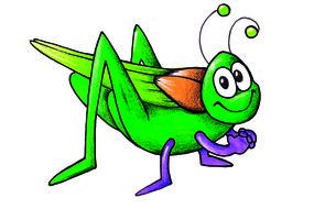green grasshopper as a picture for clipart