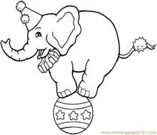 Free Printable Coloring Page Circus Clowns 0001 38