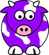 Purple Cow At Clkercom Vector Online Royalty N2