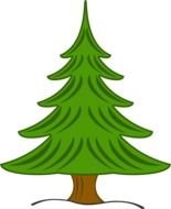 fir tree, simple drawing