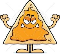 Nacho Chips Angry Cartoon Nachos Vector