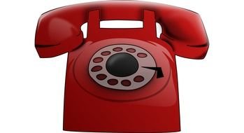 old retro phone drawing