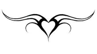 tribal heart as clipart