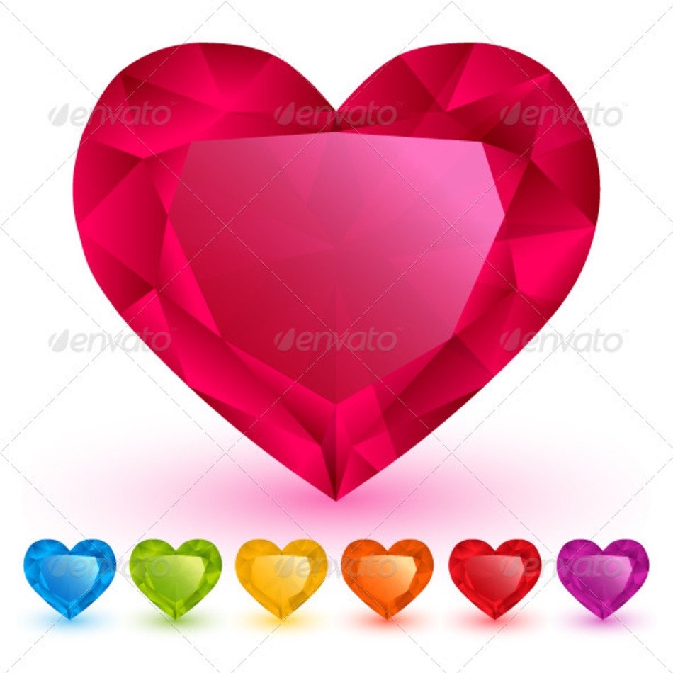 Stock Vector Graphicriver Diamond Hearts Set 3691787 &187 Dondrupcom