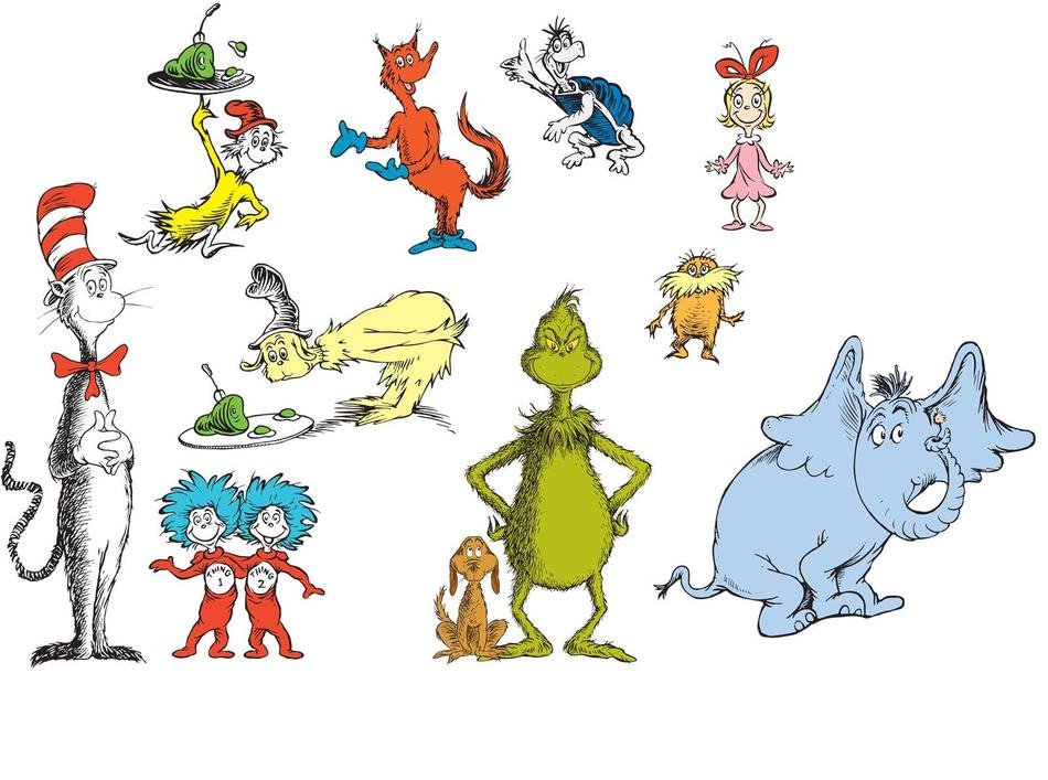 Dr Seuss Wall Decorations drawing