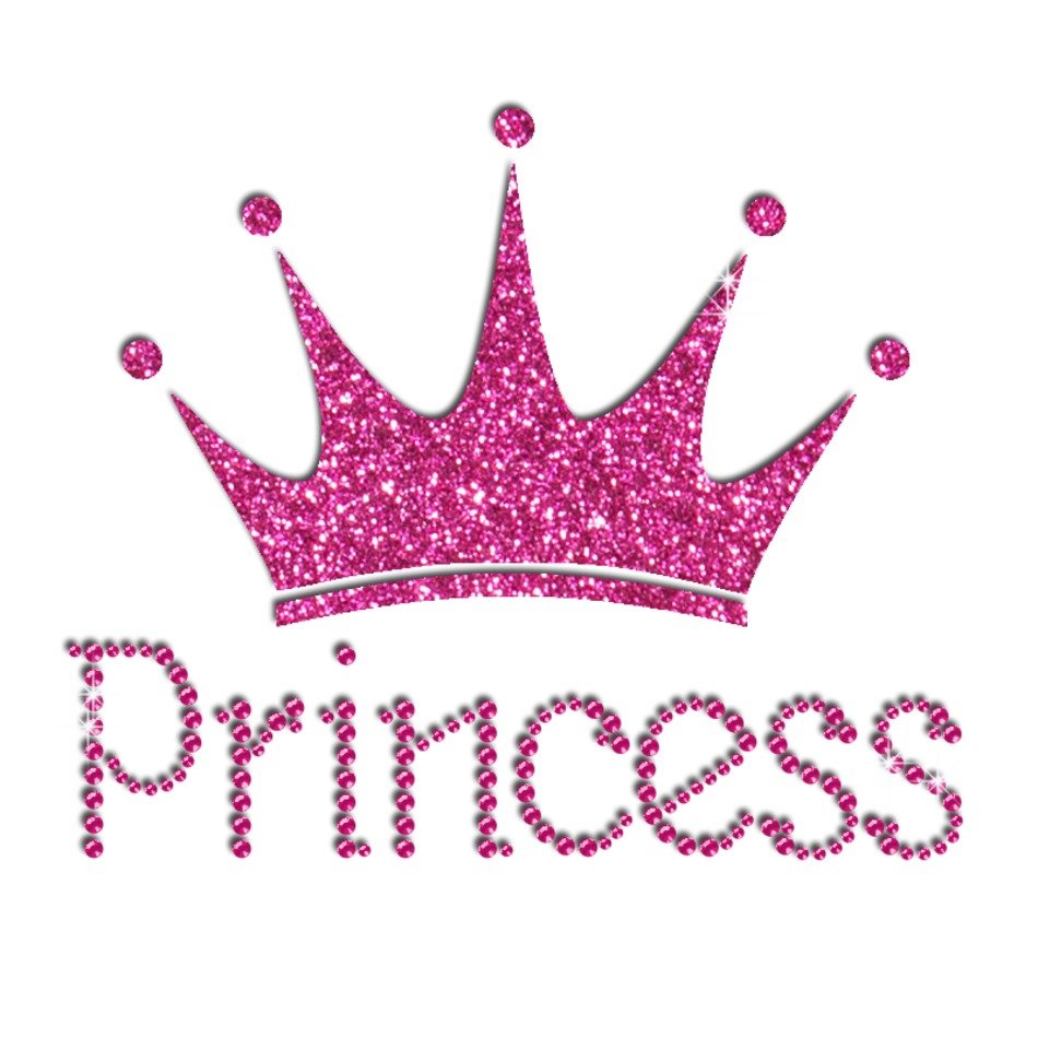 Princess text and Crown drawing