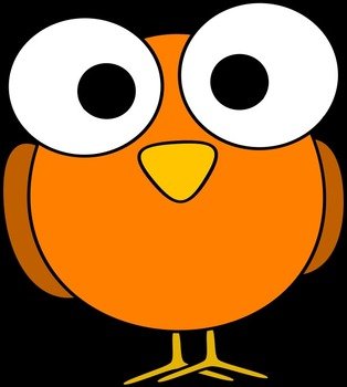 Orange Googley Eye Bird By Ruthirsty A Funny Looking Cartoon