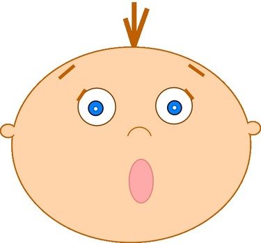 Scared Baby Hair At Clkercom Vector Online