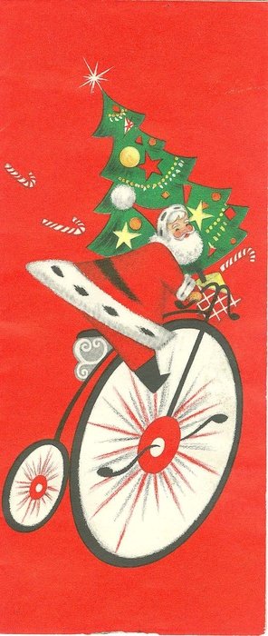 christmas bike drawing