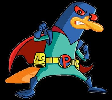 cartoon superhero on the black background