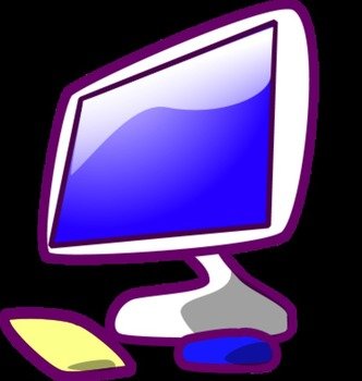 Computer Screen Keyboard Mouse Icon Vector