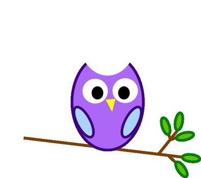 Purple Modified Owl At Clkercom Vector Online