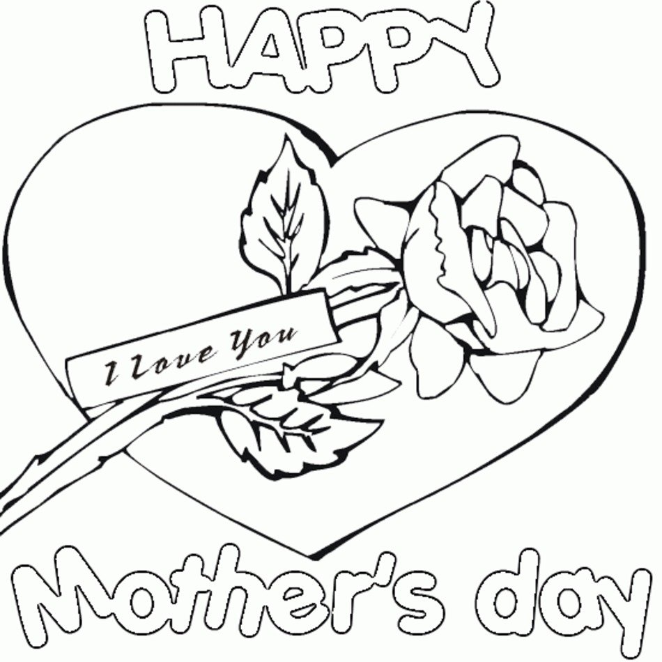 Happy Mothers Day Coloring Pages Picture
