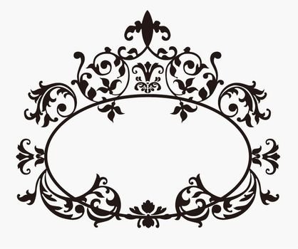 Victorian Flower Silhouette Baroque Vector Floral