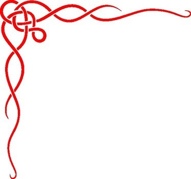 Red Scroll Ribbon Border Vector Online