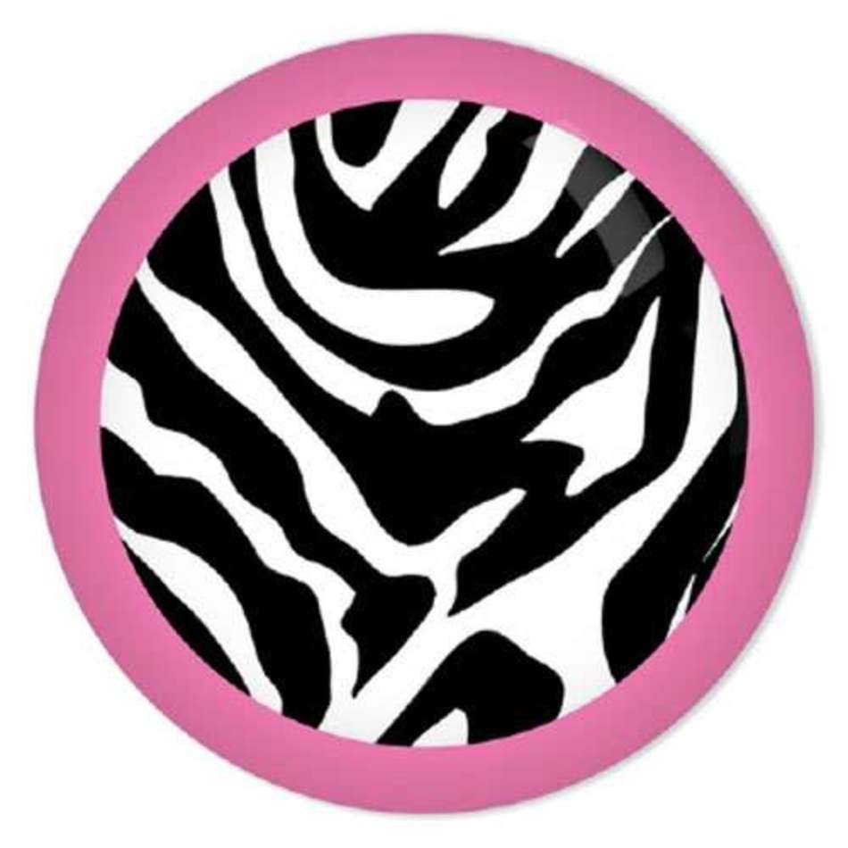 Zebra Stripes Knob With Pink Border Thisnext